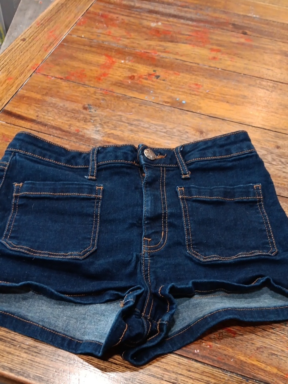 EVN1 Classic Dark Blue Women's Jeans with Contrast Stitching